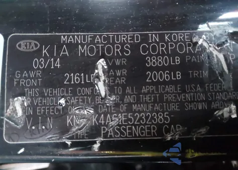 2014 Kia Forte Lx из США, поврежденный, VIN KNAFK4A61E5232385